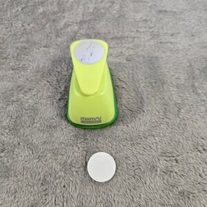 Marvy Uchida Clever Lever Paper Punch 1 Inch Circle Lime Green Scrapbooking Tool